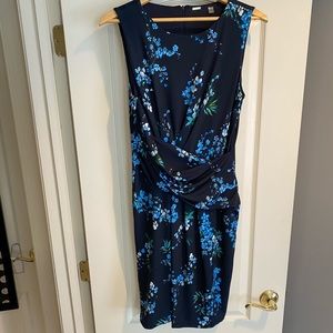 T Tahari Sleeveless Wrap Waist Sheath Dress